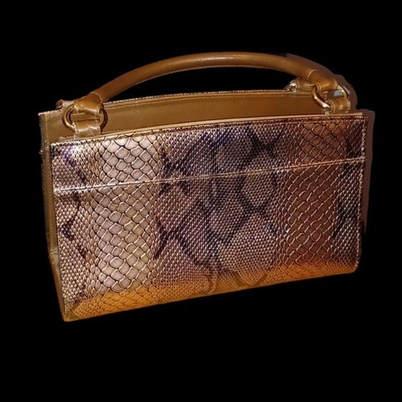 Miche Classic Base Handbag & Jen Classic Metallic Copper Reptile Print Shell Set - Picture 8 of 16